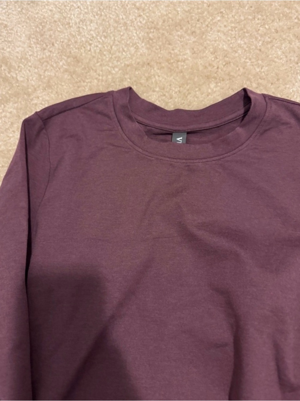 Vuori Long Sleeve Halo Essential Dress wine heather size M - Picture 5 of 5